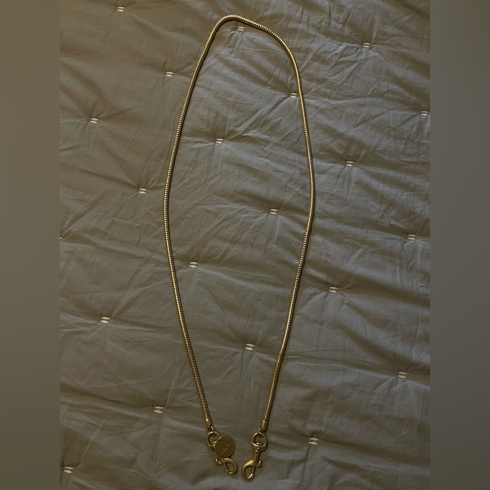 Clare V Snake Chain Crossbody Strap - Vintage Gold